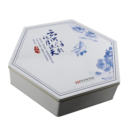 hexagon metal packaging tin